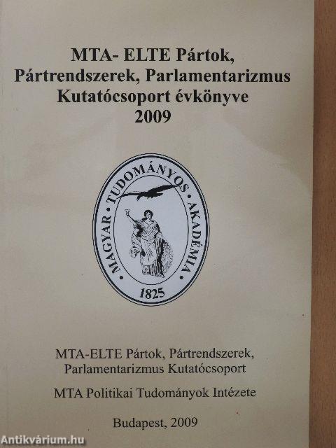 MTA-ELTE Pártok, Pártrendszerek, Parlamentarizmus Kutatócsoport évkönyve 2009