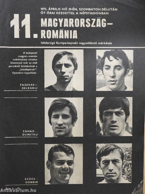 11. Magyarország-Románia labdarúgó Európa-bajnoki negyeddöntő mérkőzés