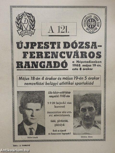 A 121. Újpesti Dózsa-Ferencváros rangadó