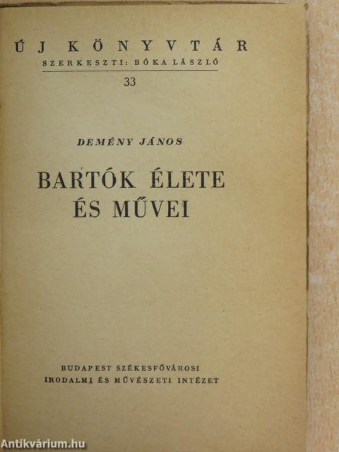 Bartók élete és művei