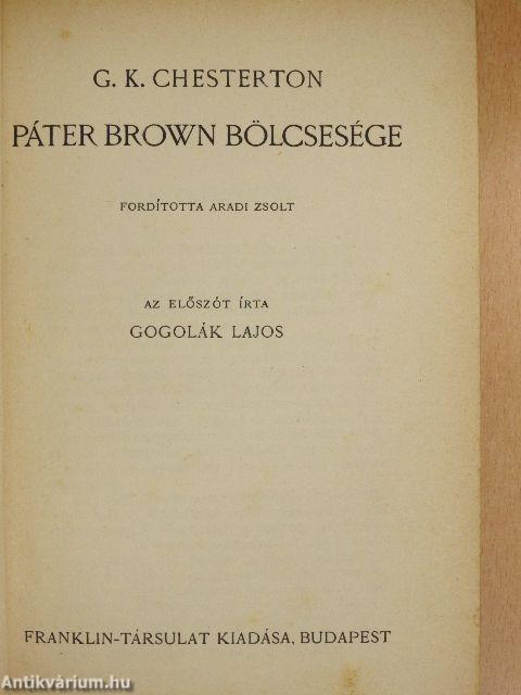 Páter Brown bölcsessége