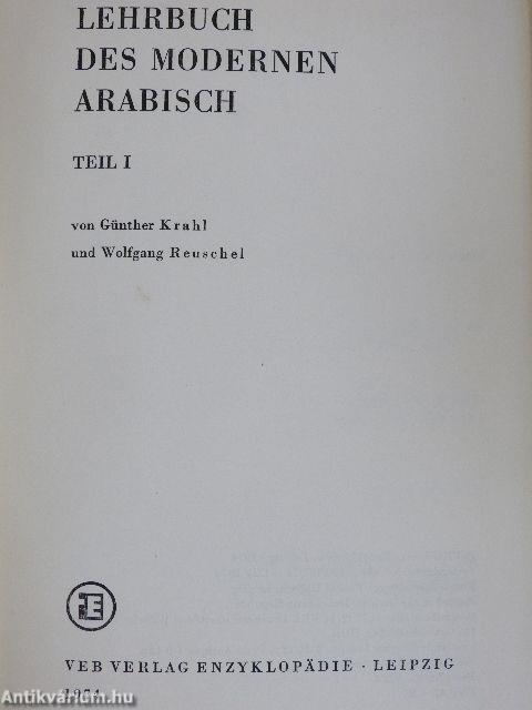 Lehrbuch des modernen Arabisch I.