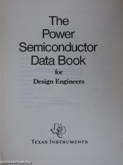 The Power Semiconductor Data Book for Design Engineers