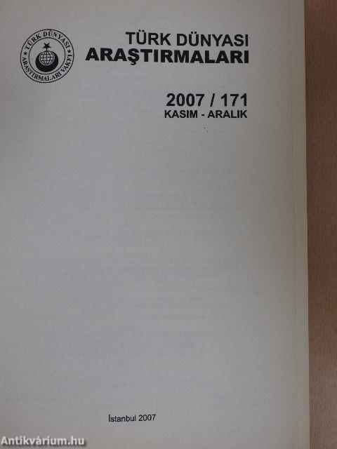 Türk Dünyasi Arastirmalari Kasim-Aralik 2007