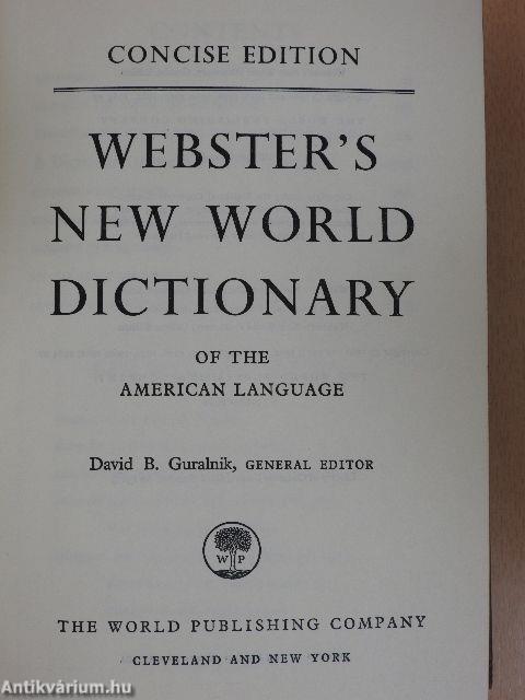 Webster's New World Dictionary of the American Language