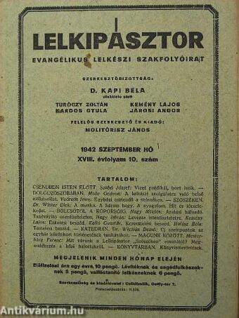 Lelkipásztor 1942. szeptember