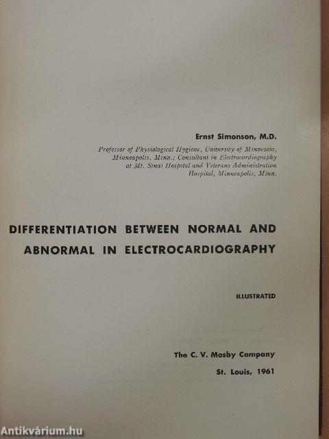 Differentiation between normal and abnormal in Electrocardiography