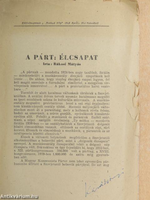 A párt: élcsapat