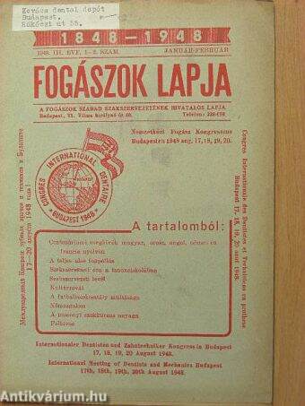 Fogászok Lapja 1948. január-február