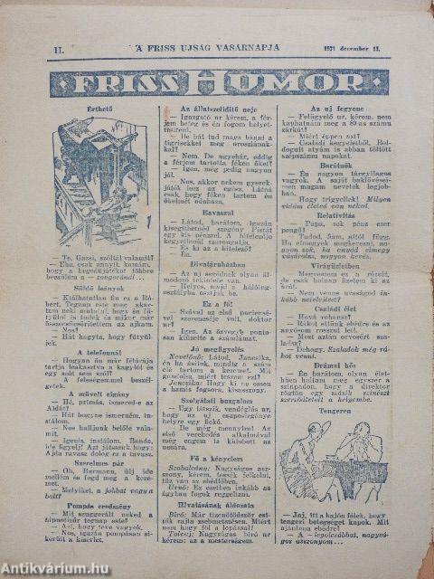 A Friss Ujság Vasárnapja 1931. december 13.