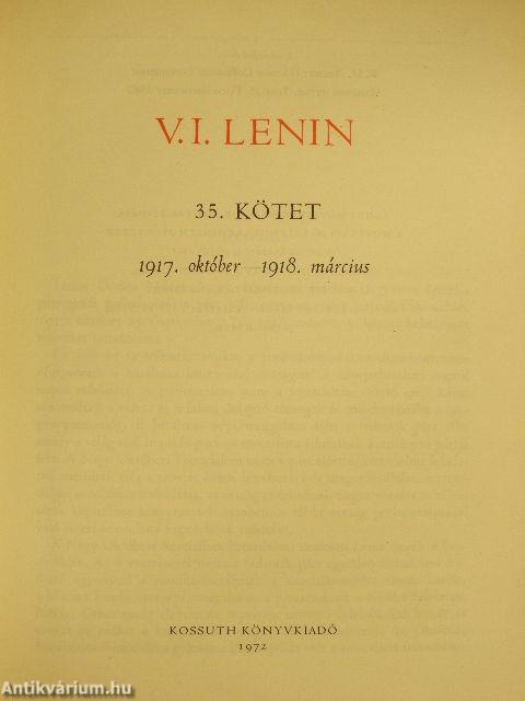 V. I. Lenin összes művei 35.