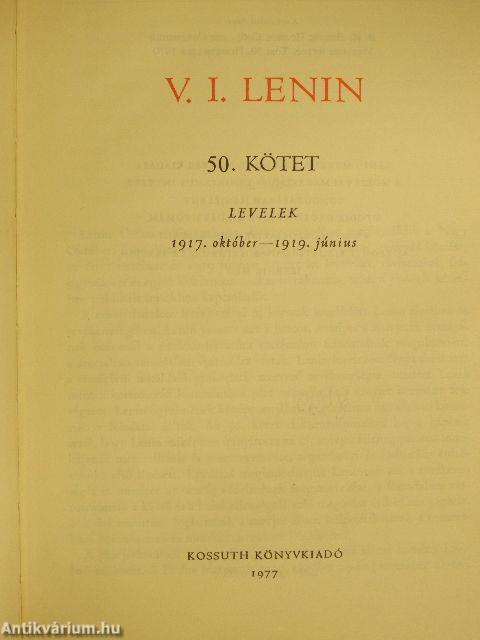 V. I. Lenin összes művei 50.