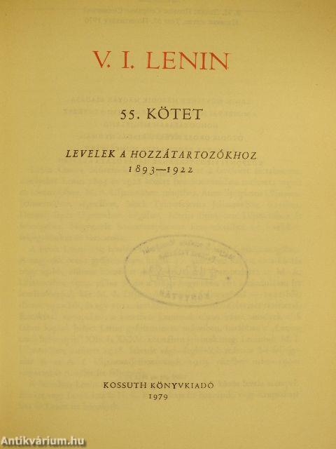 V. I. Lenin összes művei 55.