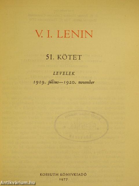 V. I. Lenin összes művei 51.