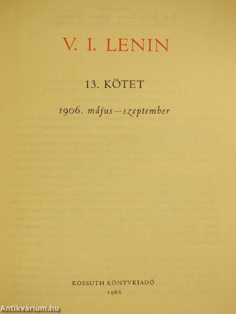 V. I. Lenin összes művei 13.