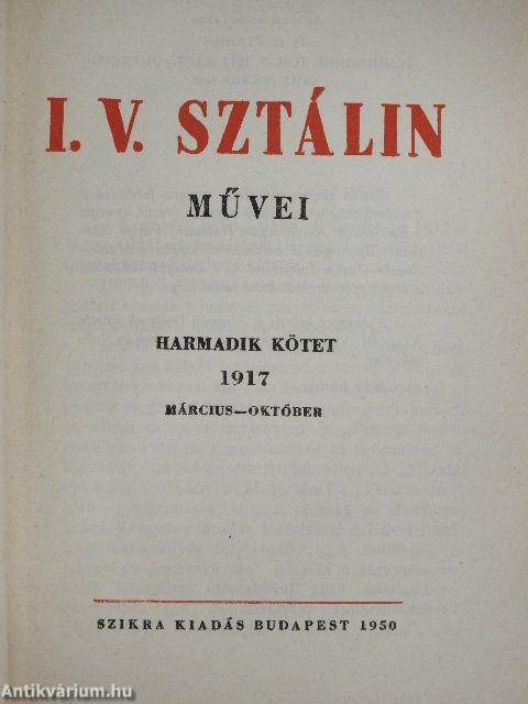 I. V. Sztálin művei 3.