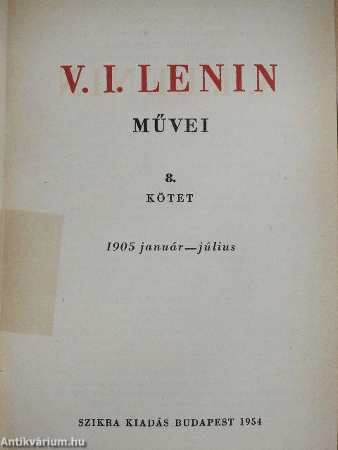 V. I. Lenin művei 8.