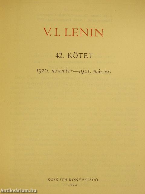 V. I. Lenin összes művei 42.