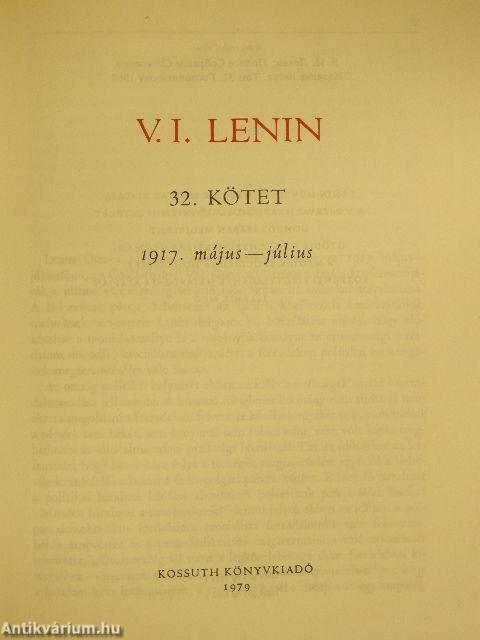 V. I. Lenin összes művei 32.