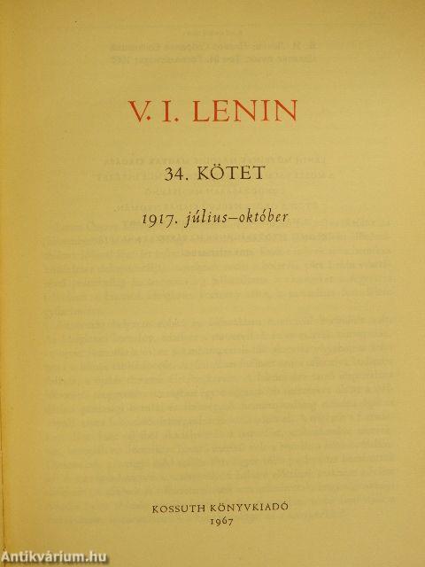 V. I. Lenin összes művei 34.