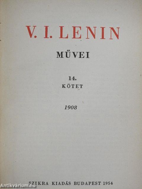 V. I. Lenin művei 14.