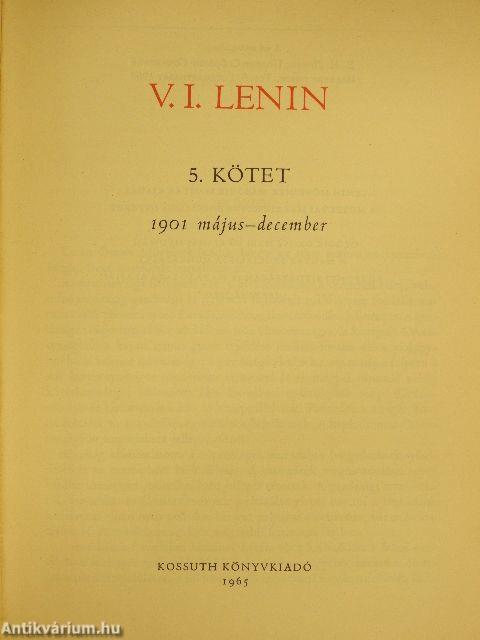 V. I. Lenin összes művei 5.