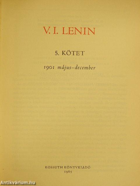 V. I. Lenin összes művei 5.