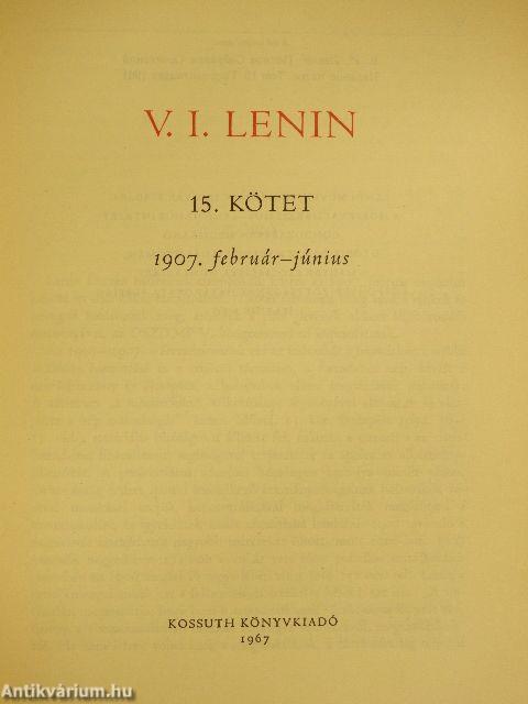 V. I. Lenin összes művei 15.