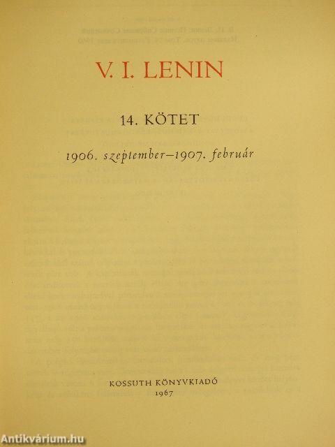 V. I. Lenin összes művei 14.