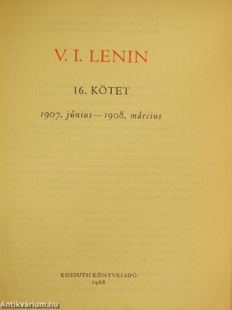 V. I. Lenin összes művei 16.
