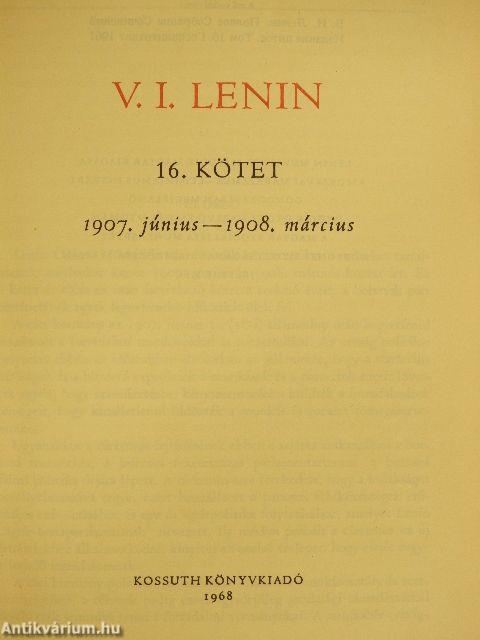 V. I. Lenin összes művei 16.