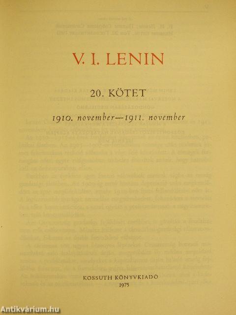 V. I. Lenin összes művei 20.