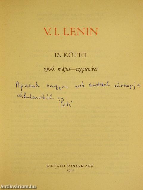 V. I. Lenin összes művei 13.