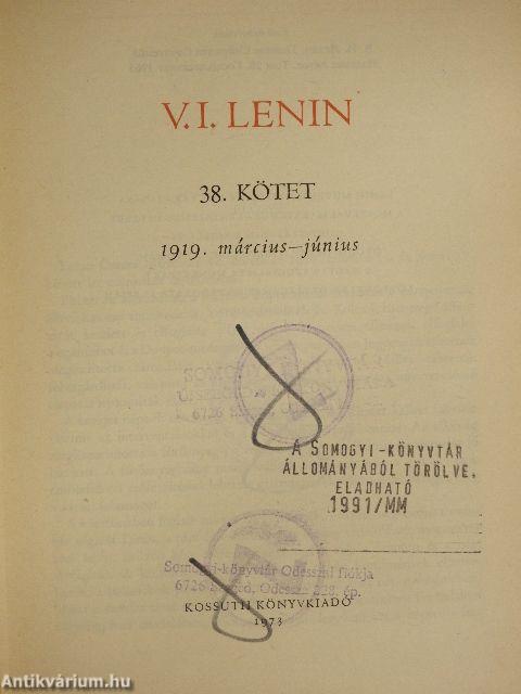 V. I. Lenin összes művei 38.