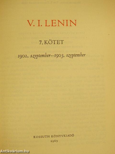 V. I. Lenin összes művei 7.