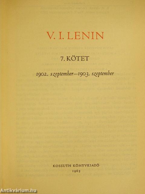 V. I. Lenin összes művei 7.