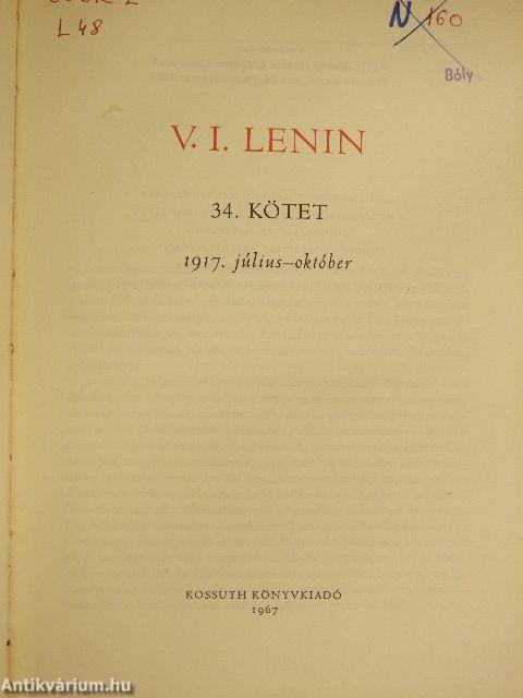 V. I. Lenin összes művei 34.