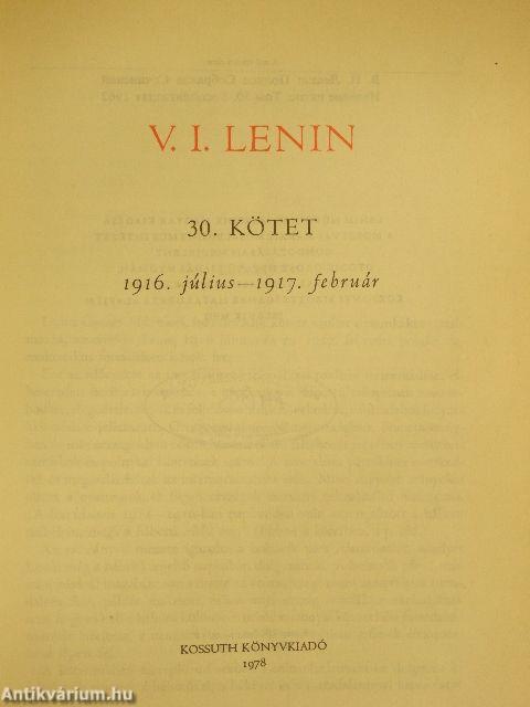 V. I. Lenin összes művei 30.