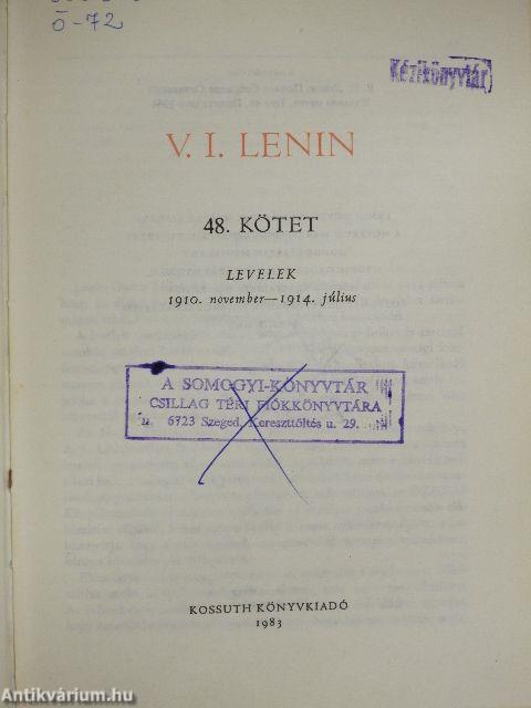 V. I. Lenin összes művei 48.