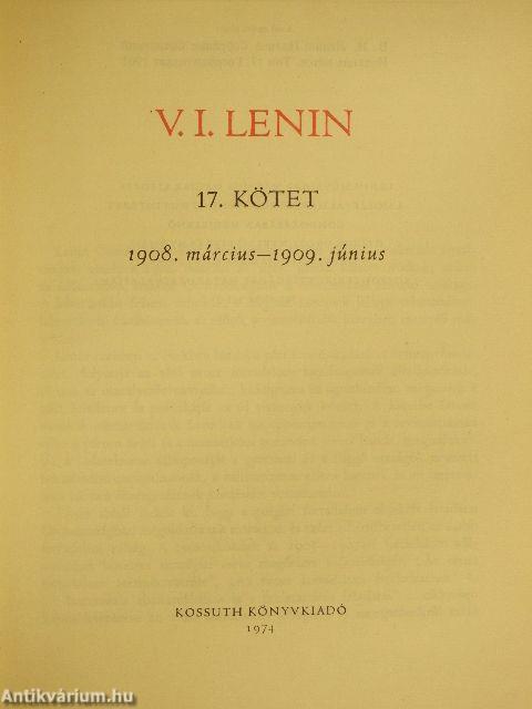 V. I. Lenin összes művei 17.