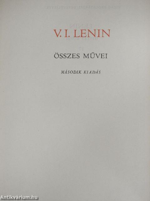 V. I. Lenin összes művei 17.