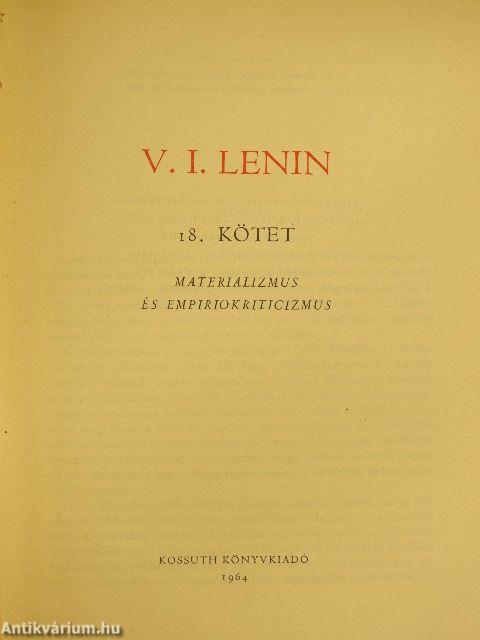 V. I. Lenin összes művei 18.