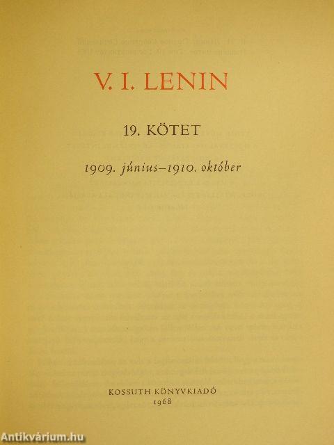 V. I. Lenin összes művei 19.