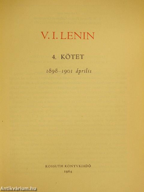 V. I. Lenin összes művei 4.