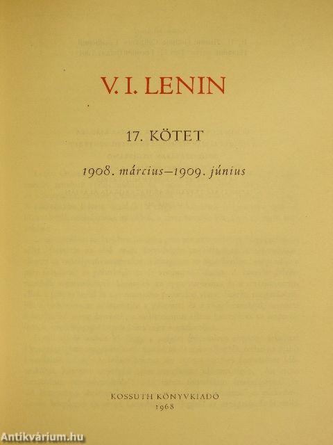 V. I. Lenin összes művei 17.