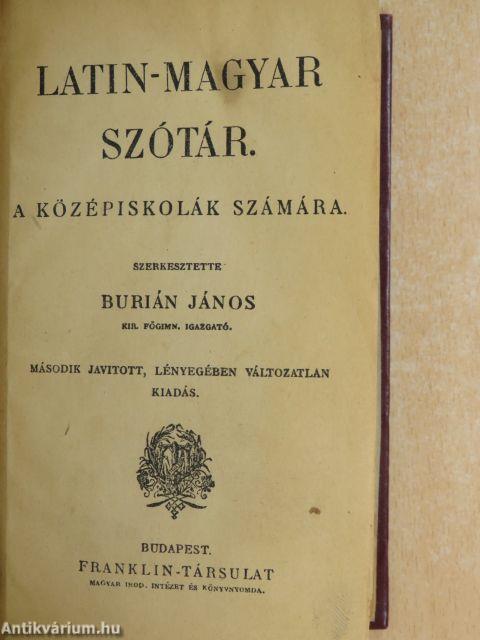 Latin-magyar szótár