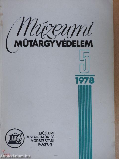 Múzeumi Műtárgyvédelem 1978/5.