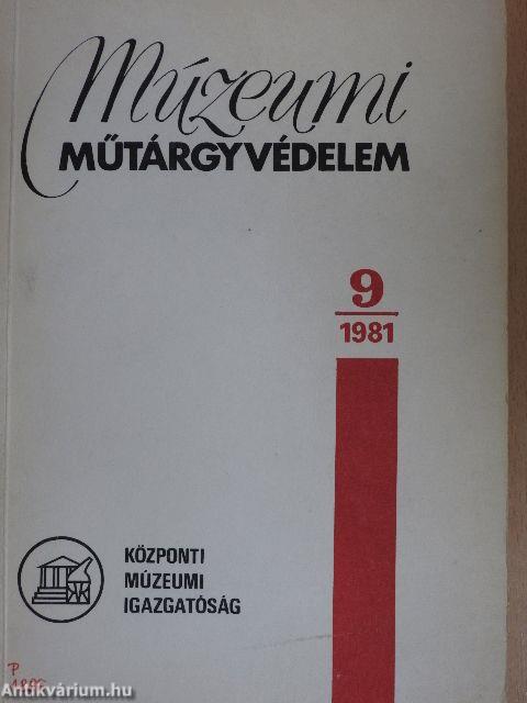 Múzeumi műtárgyvédelem 1981/9.