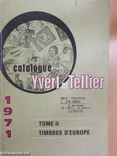 Catalogue de Timbres-Poste II/1971 - Europe