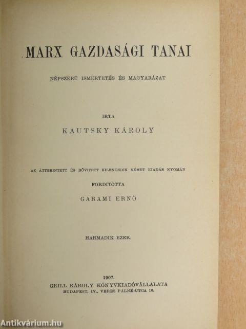 Marx gazdasági tanai